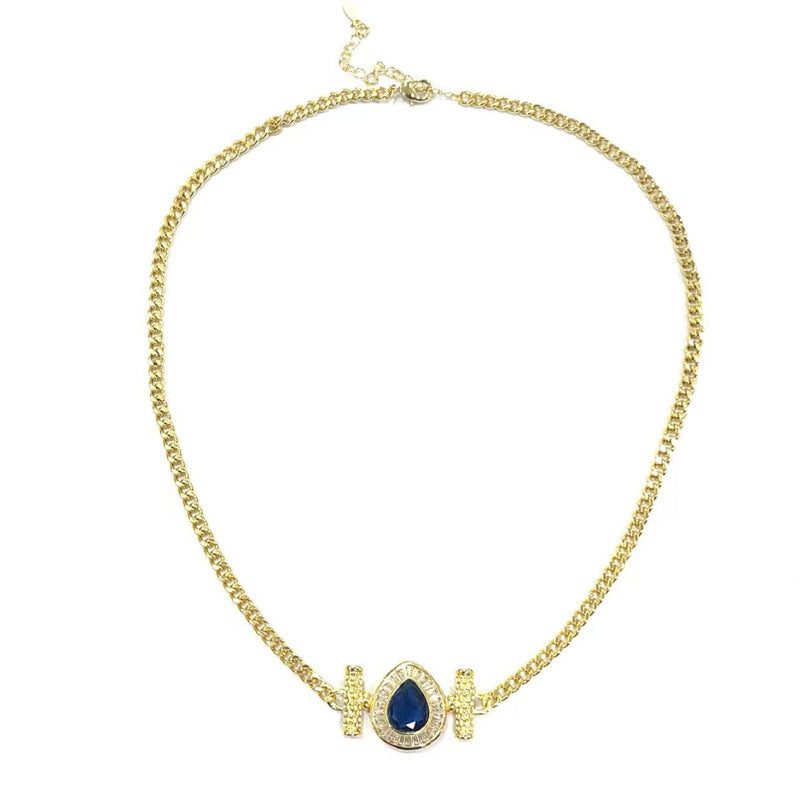 French Vintage Gemstone Collar Necklace