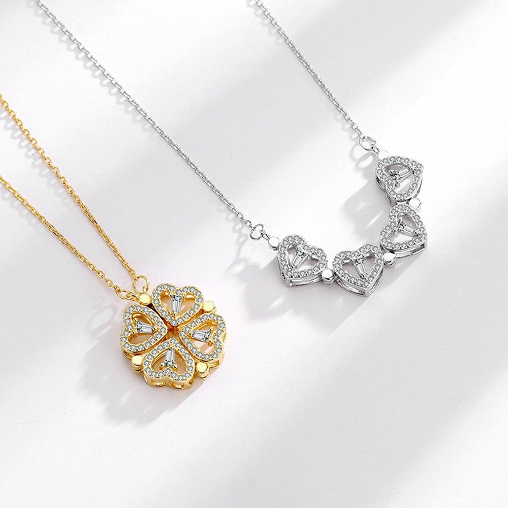 Switchable Heart-Clover necklace
