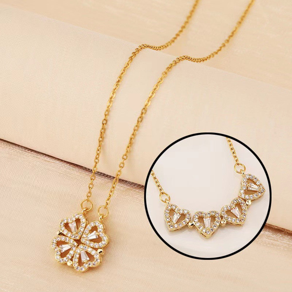 Switchable Heart-Clover necklace