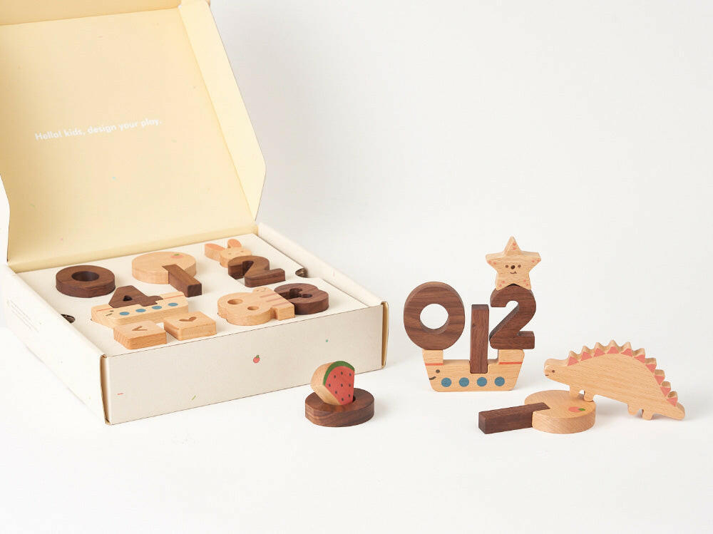 Numbers Wooden Play Blocks