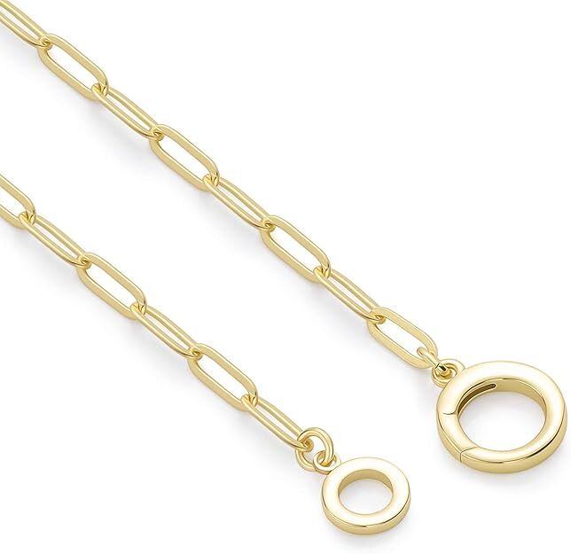 14K Gold Paperclip Necklace