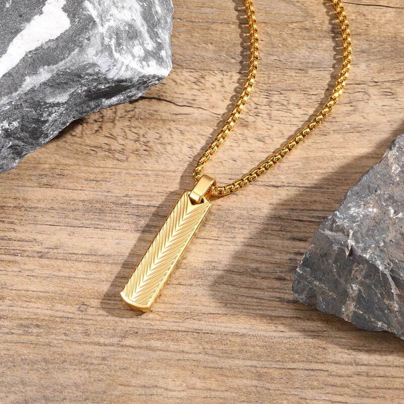 14K Gold Minimalist Men's Necklace