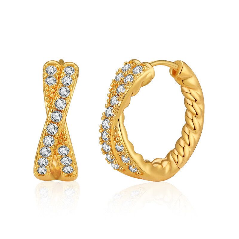18K gold intertwined earrings