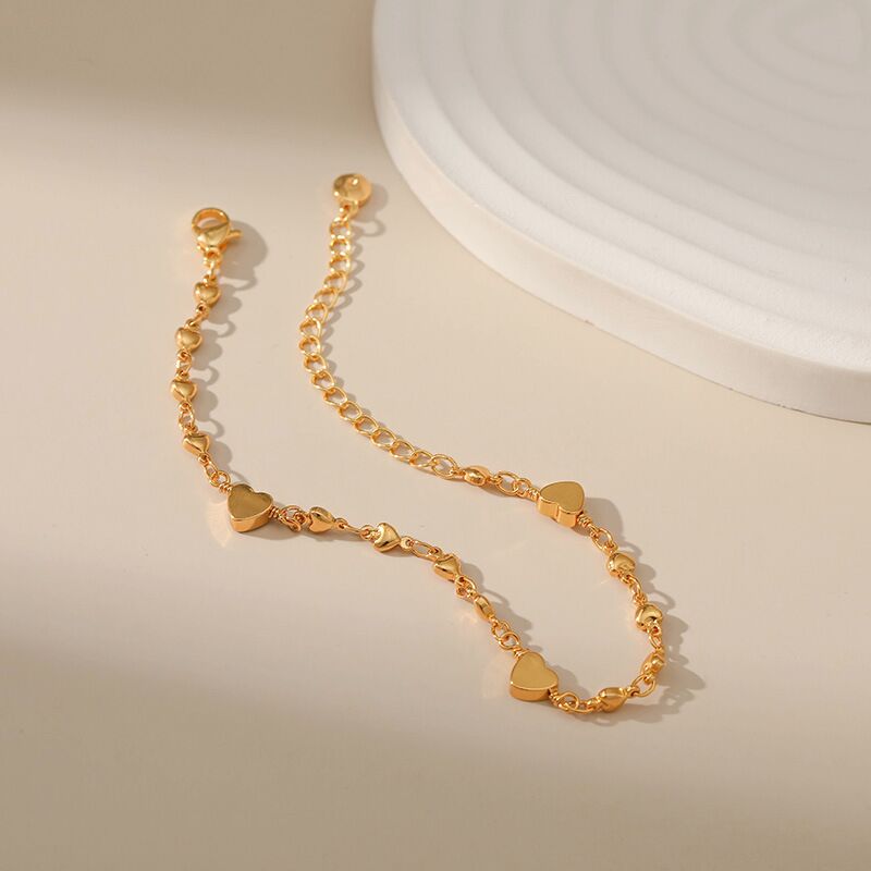 14K Gold Heart Bracelet