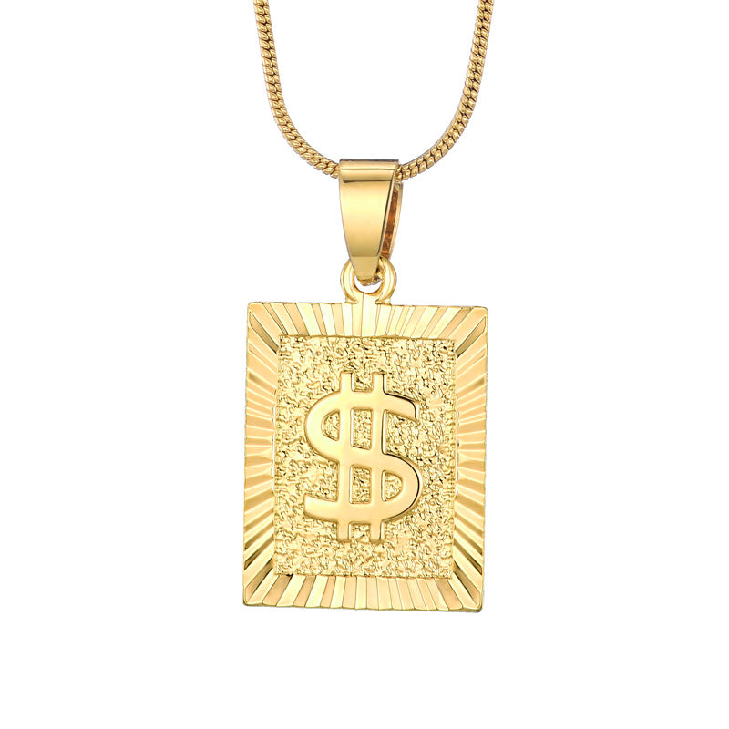 18K Gold Dollar Necklace