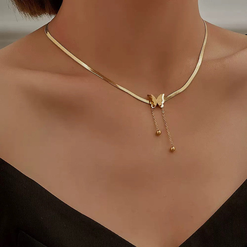 Elegant Butterfly Tassel Necklace