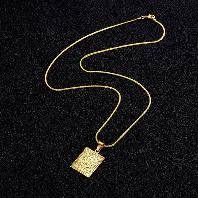 18K Gold Dollar Necklace