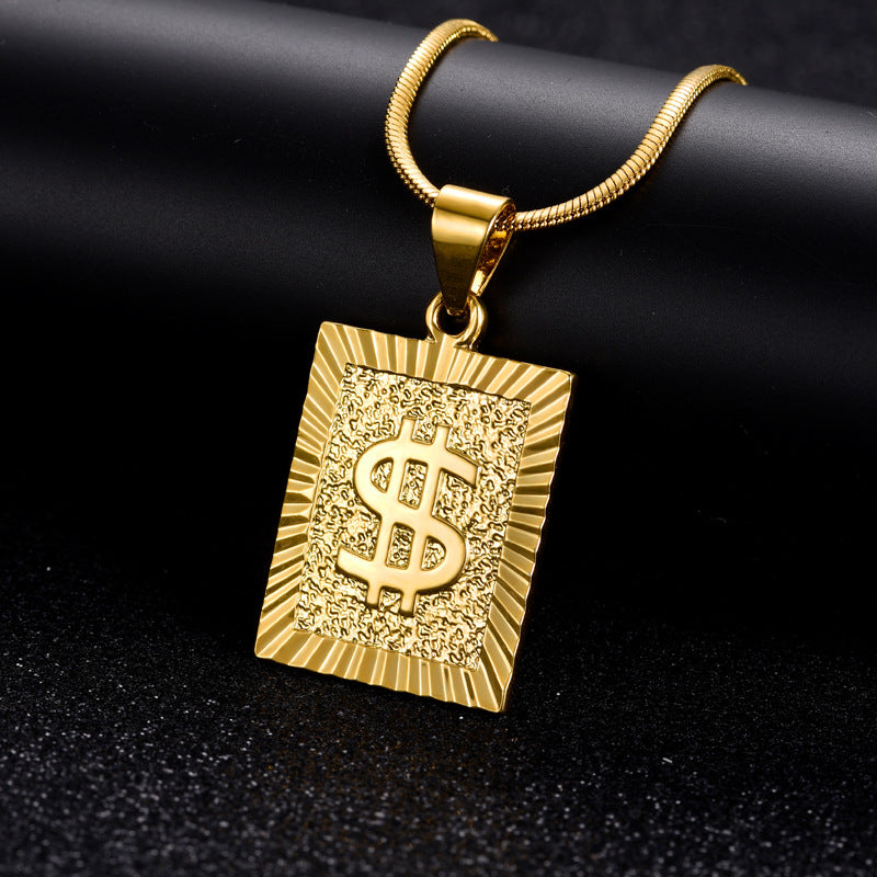 18K Gold Dollar Necklace