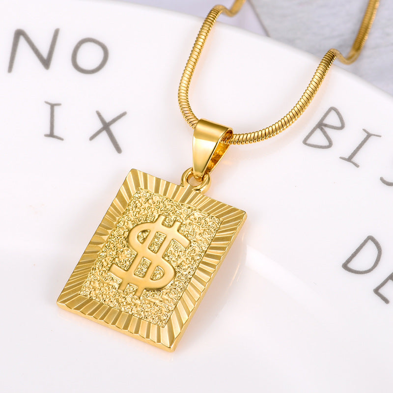 18K Gold Dollar Necklace