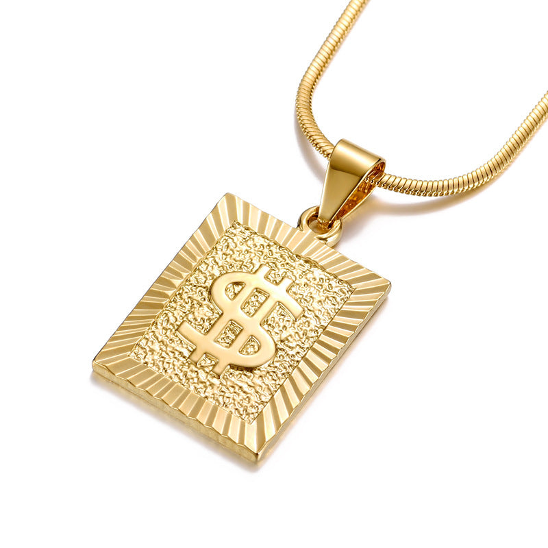 18K Gold Dollar Necklace