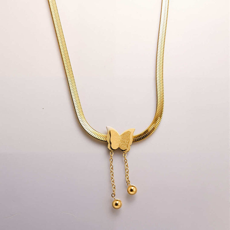 Elegant Butterfly Tassel Necklace