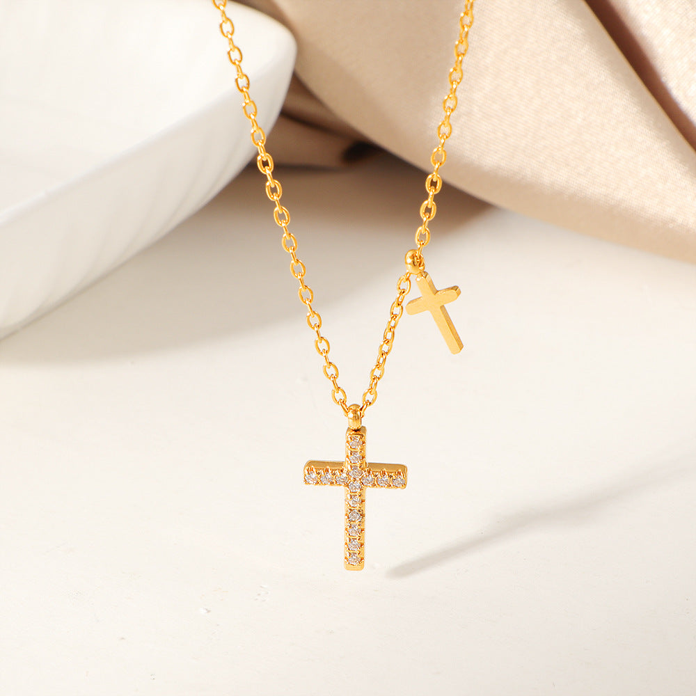 Versatile Double Cross Necklace