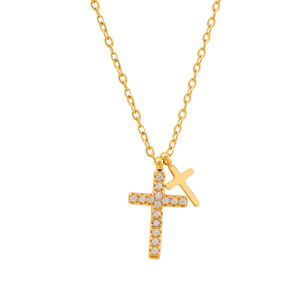 Versatile Double Cross Necklace