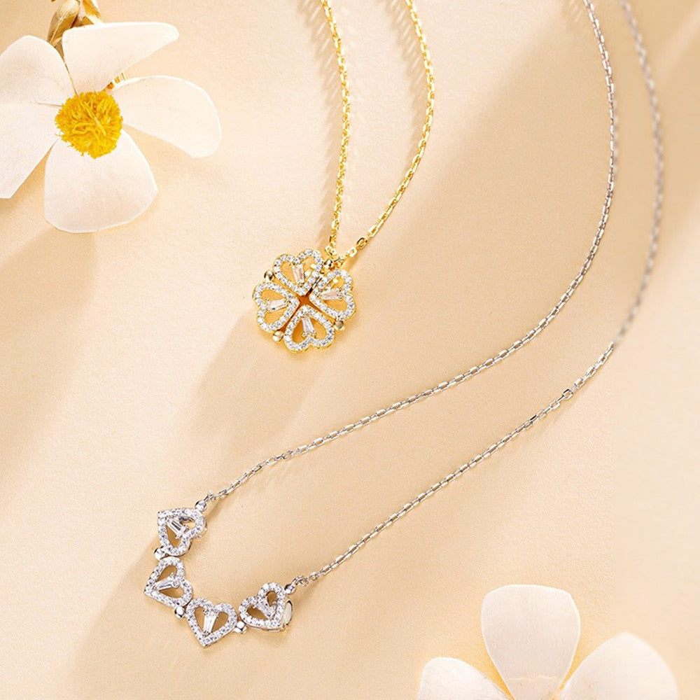 Switchable Heart-Clover necklace