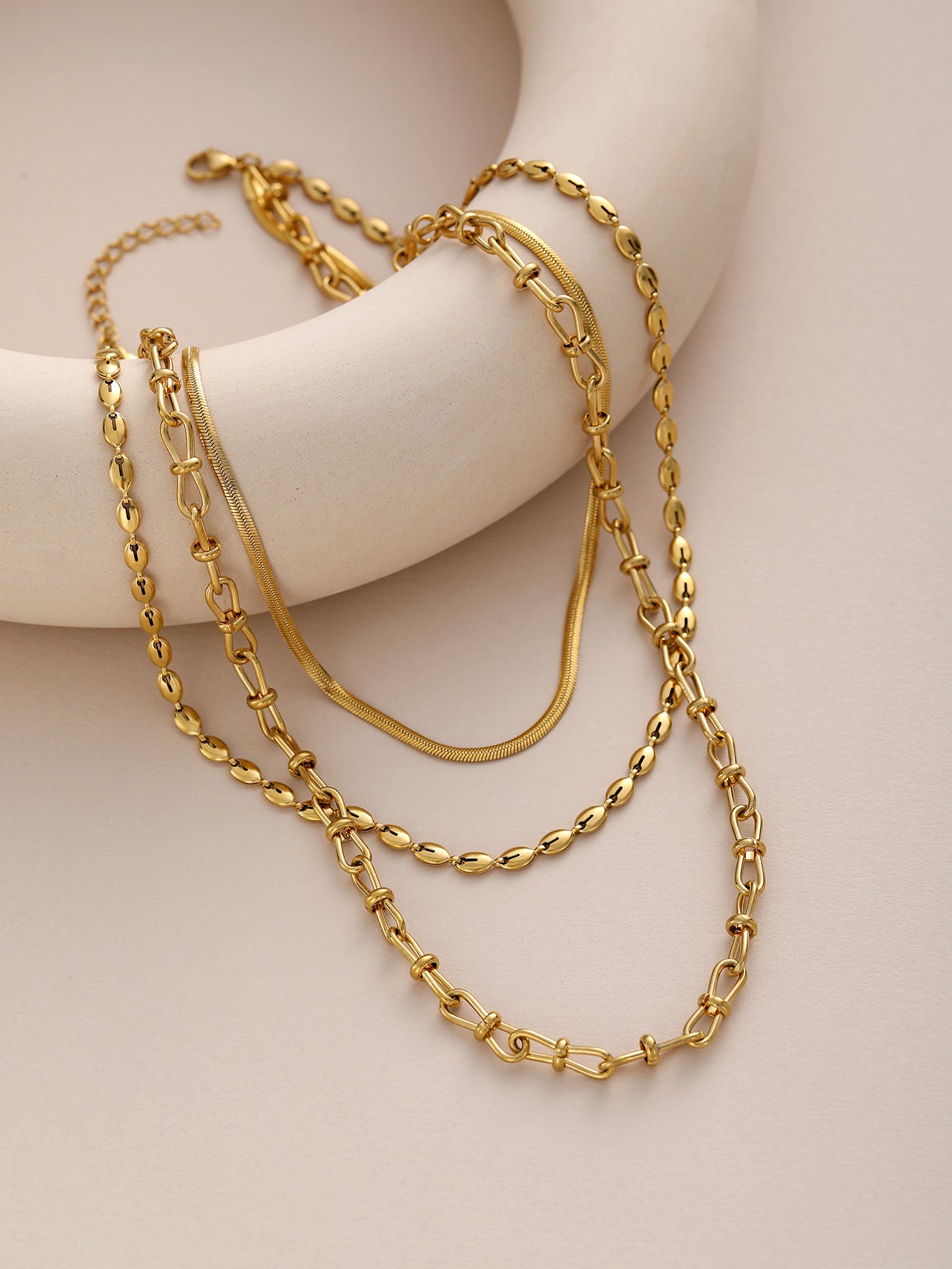 14K multi-layered necklace