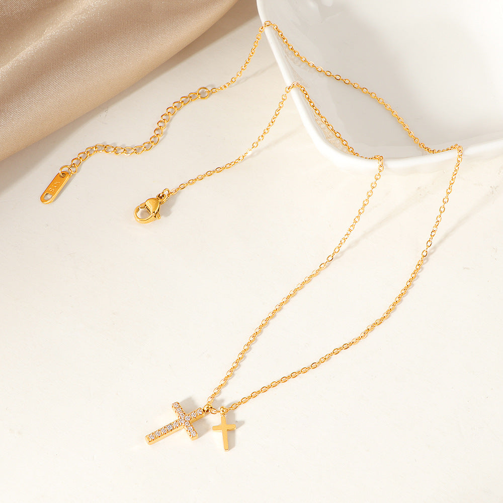 Versatile Double Cross Necklace
