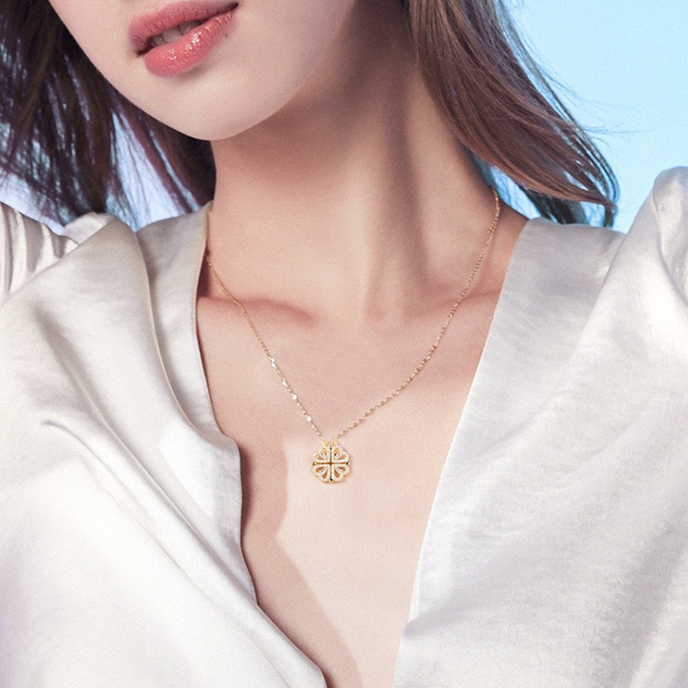 Switchable Heart-Clover necklace