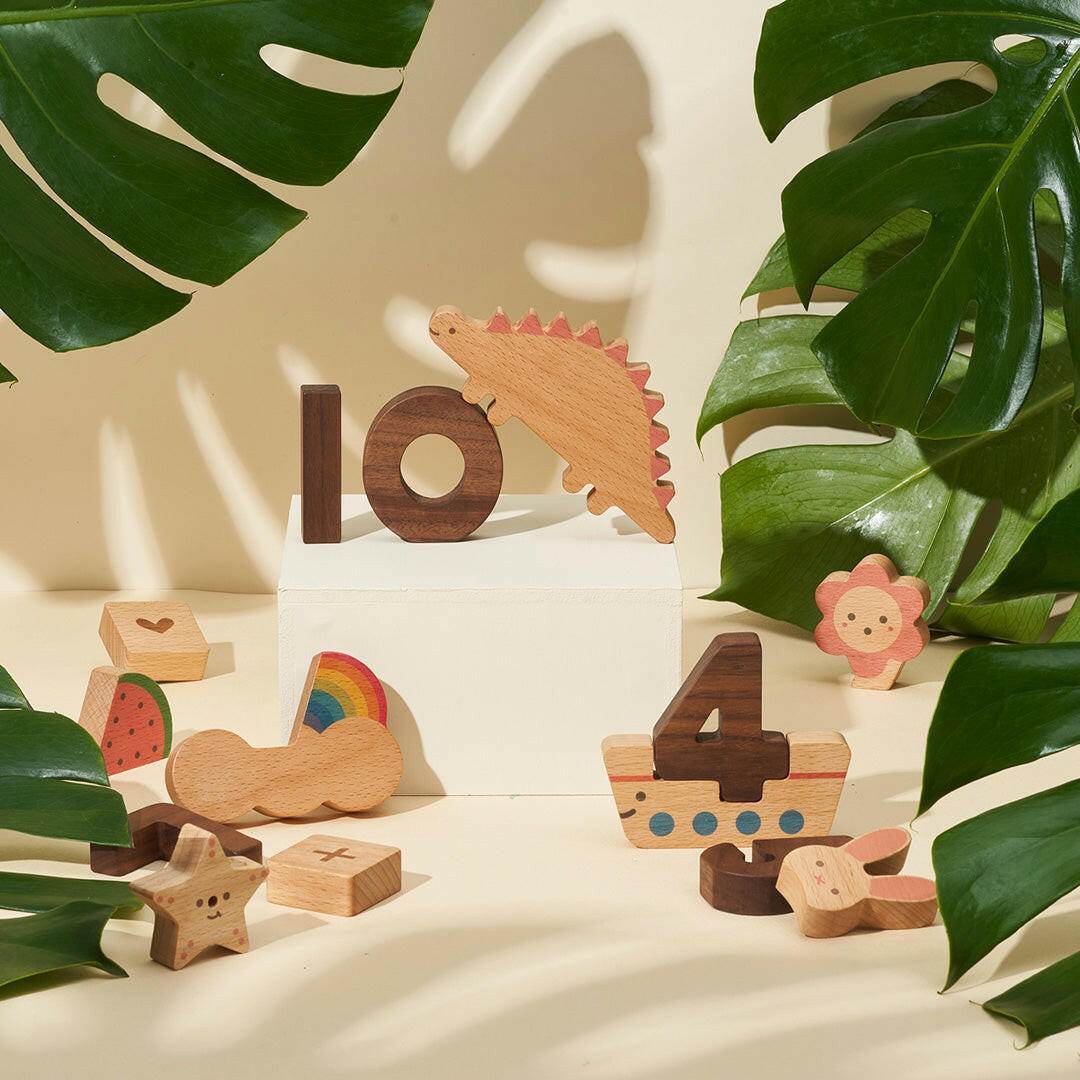 Numbers Wooden Play Blocks