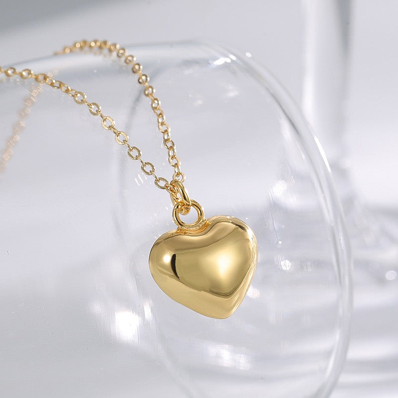 14K Gold  heart shaped necklace