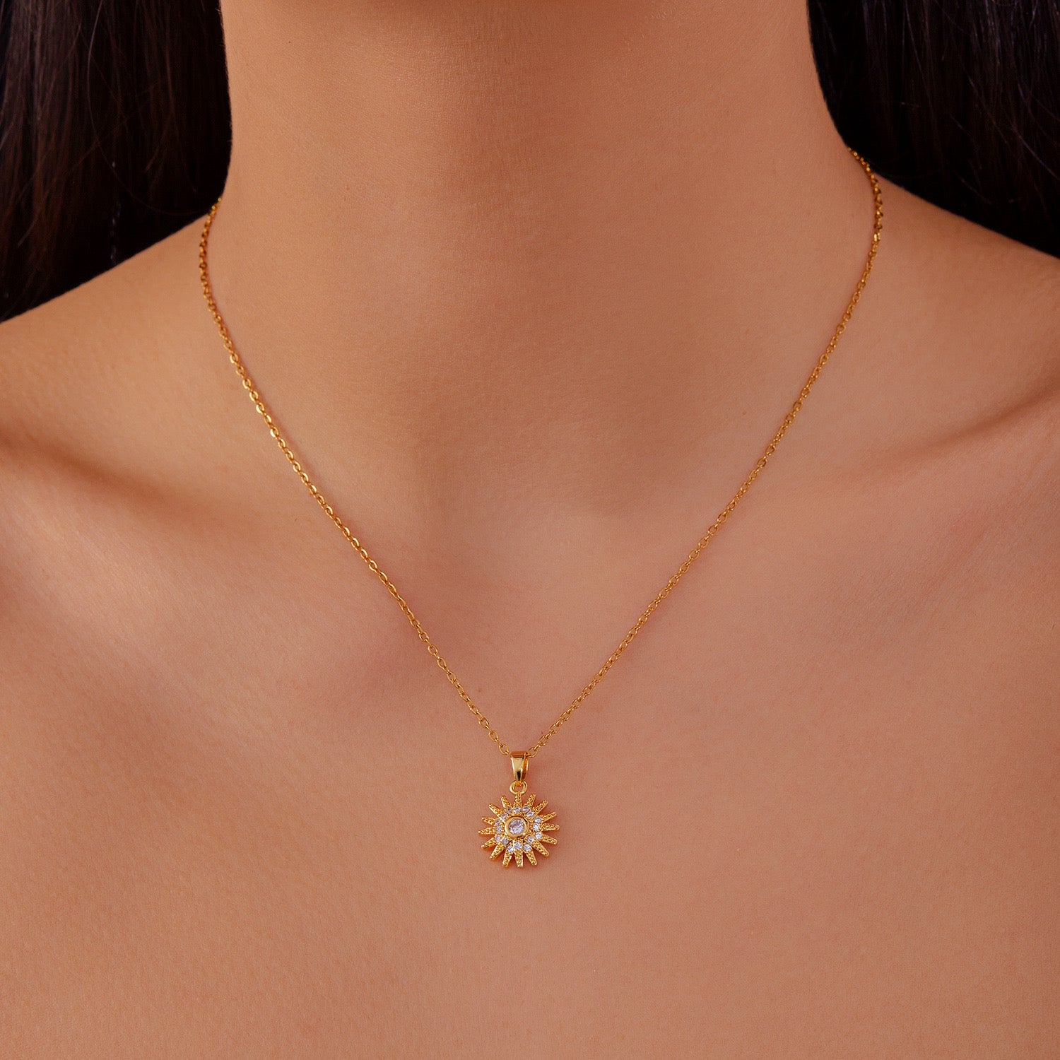 sunflower necklace
