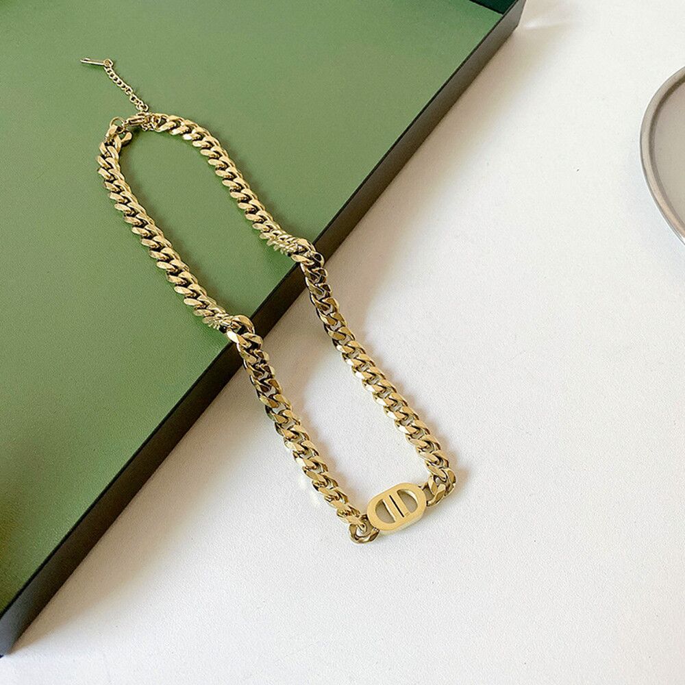 14K Double D Link Necklace