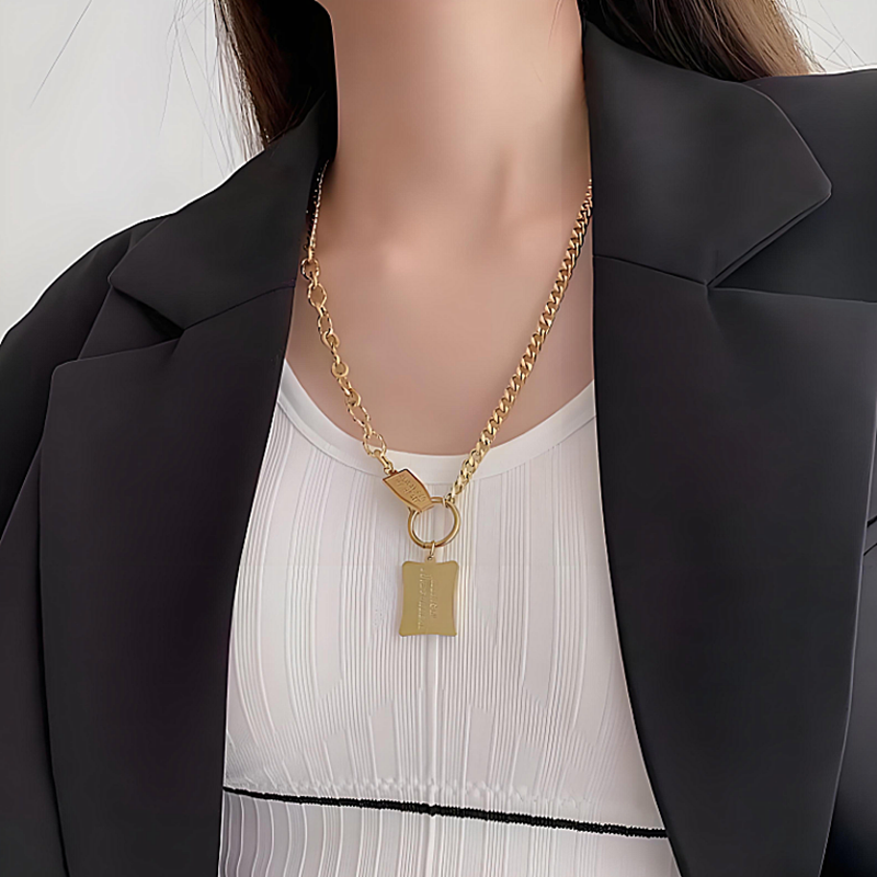 Trendy titanium steel necklace