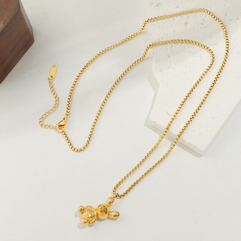 14K Gold Rabbit Pendant Necklace