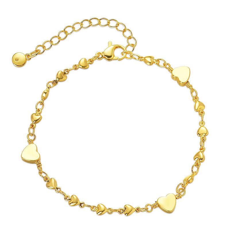14K Gold Heart Bracelet